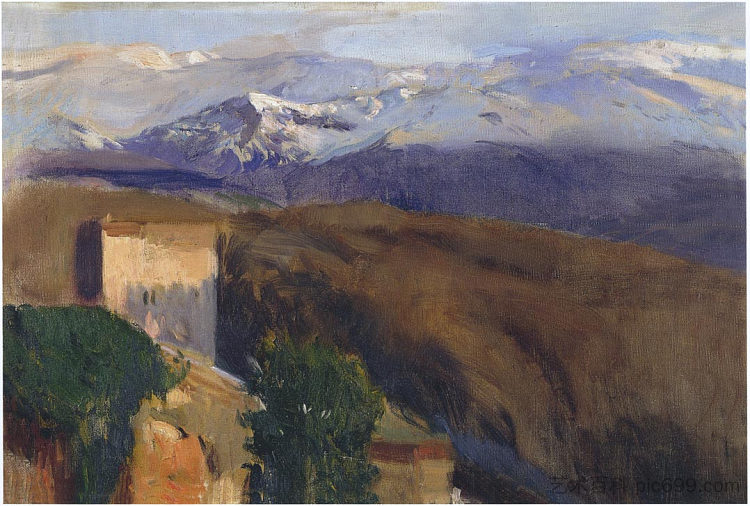 内华达山脉， 格拉纳达 Sierra Nevada, Granada (1917; Spain  )，华金·索罗拉