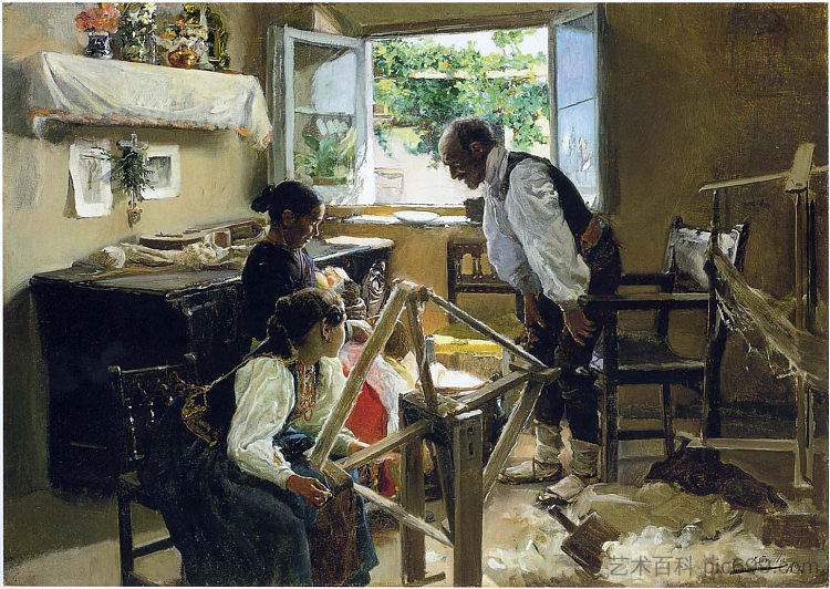 哺乳的孩子 The suckling child (1894; Spain  )，华金·索罗拉