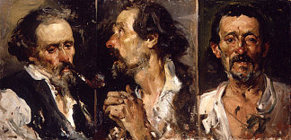 头部的三项研究 Three studies of head (1887; Spain                     )，华金·索罗拉