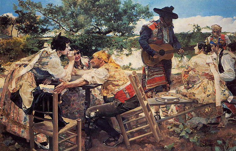 巴伦西亚场景 Valencian Scene (1893; Spain  )，华金·索罗拉