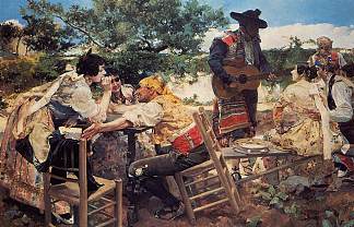 巴伦西亚场景 Valencian Scene (1893; Spain                     )，华金·索罗拉