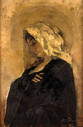 圣母玛利亚 Virgin Mary (1887; Spain                     )，华金·索罗拉