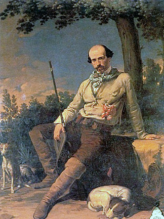 华金·多明格斯·贝克尔的自画像 Autorretrato De Joaquín Domínguez Bécquer (c.1860)，华金·多明格斯·贝克尔