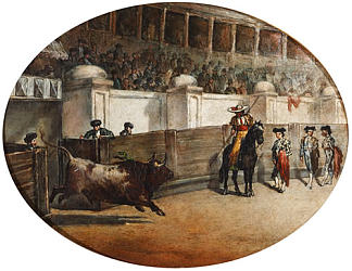 多头的离开 La salida del toro (1840)，华金曼努埃尔费尔南德兹克鲁萨多
