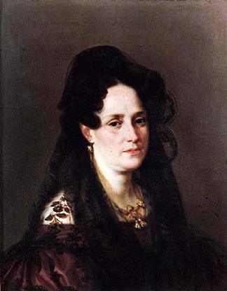 一个女人的肖像 Portrait of a woman (1830)，华金曼努埃尔费尔南德兹克鲁萨多