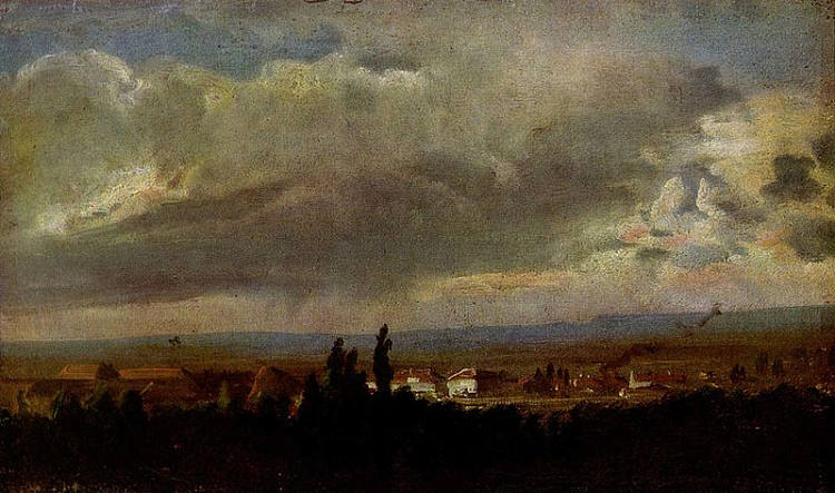 德累斯顿附近的雷暴情绪 Gewitterstimmung bei Dresden (1830),约翰·克里斯蒂安·代赫勒