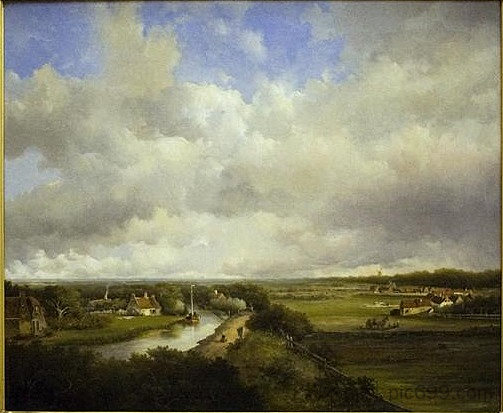 从德克斯杜因看 View from Dekkersduin (1849),扬·亨德里克·魏森布鲁赫