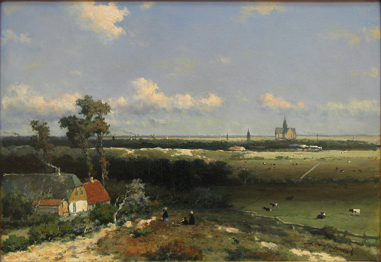 哈勒姆的景色 View of Haarlem (1845 - 1848)，扬·亨德里克·魏森布鲁赫