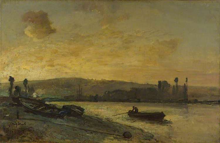 河流场景 River Scene (1860 - 1880)，约翰·琼金德
