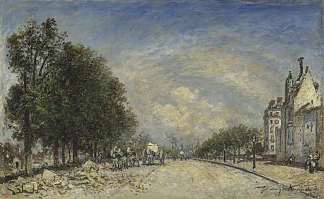 皇家港大道，巴黎 The Boulevard de Port-Royal, Paris (1877)，约翰·琼金德