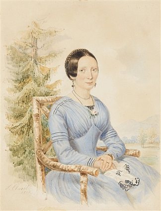 一位女士的肖像 Portrait of a Lady (1850)，约翰·浸信会克拉罗