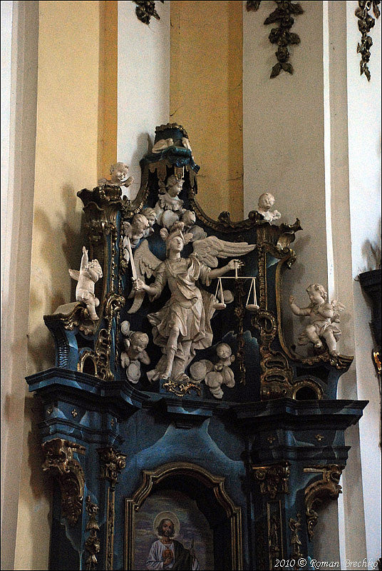 圣裘德·撒迪厄斯祭坛与大天使米迦勒 Altar of St. Jude Thaddeus with archangel Michael (c.1755; Ukraine  )，约翰·格奥尔·品泽尔