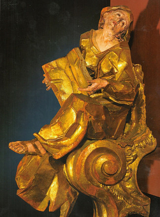 坐着的女性形象（犹太教的寓言） Seated female figure (Allegory of Judaism) (c.1748; Ukraine                     )，约翰·格奥尔·品泽尔