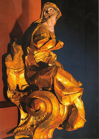 坐着的女性形象（东正教寓言） Seated female figure (Allegory of Orthodoxy) (c.1748; Ukraine                     )，约翰·格奥尔·品泽尔