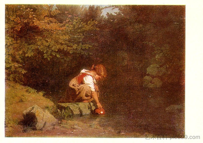 春天的女孩 Girl at the Spring (1862)，约翰·科勒