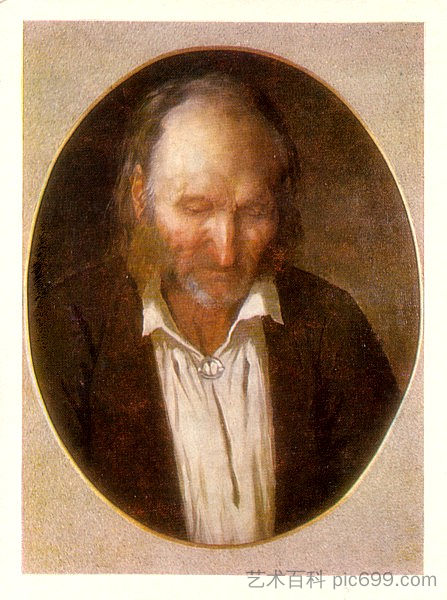 艺术家父亲的肖像 Portrait of the Artist's Father (1864)，约翰·科勒