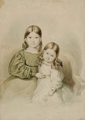 兄弟姐妹夫妇（1831年10月） Sibling couple (October 1831) (1831)，约翰·内波穆克·帕西尼