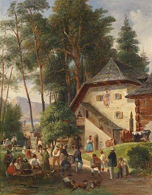 乡村节日 Village Festival (1865)，约翰·内波穆克·帕西尼