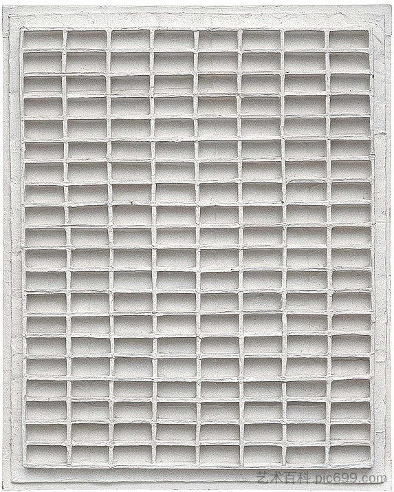白色结构浮雕 R 62-1 Weißes Strukturrelief R 62-1 (1962),约翰内斯·扬·肖恩霍文