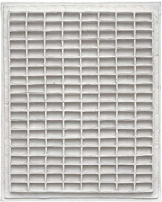 白色结构浮雕 R 62-1 Weißes Strukturrelief R 62-1 (1962)，约翰内斯·扬·肖恩霍文