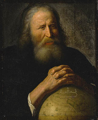 赫拉克利特与地球仪 Heraclitus With A Globe，约翰·莫雷尔斯