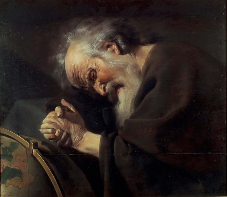 赫拉克利特 Heraclitus (c.1630; Utrecht,Netherlands  )，约翰·莫雷尔斯