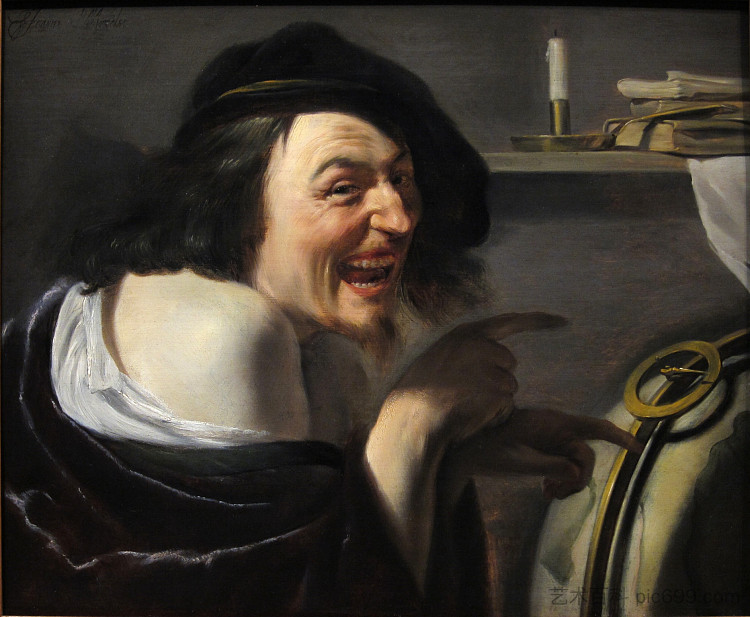 德谟克利特 Democritus (c.1630; Utrecht,Netherlands  )，约翰·莫雷尔斯