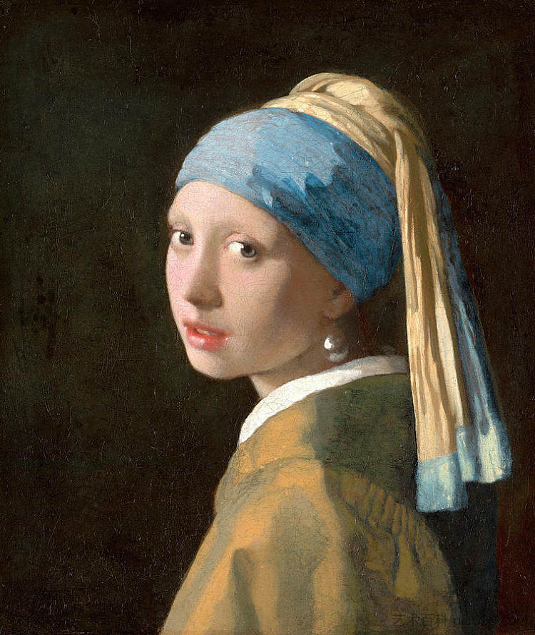 戴珍珠耳环的女孩 The Girl with a Pearl Earring (c.1665)，约翰内斯·维米尔