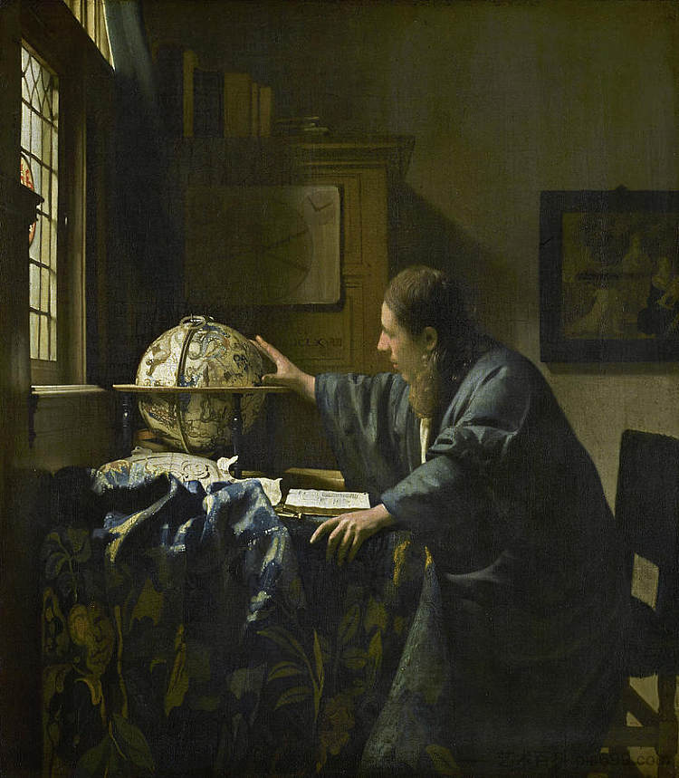 天文学家 The astronomer (1668)，约翰内斯·维米尔