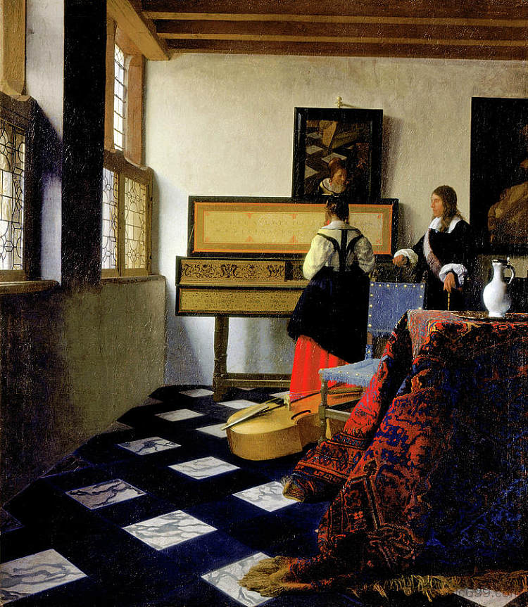 音乐课 The music lesson (c.1662 - c.1665),约翰内斯·维米尔
