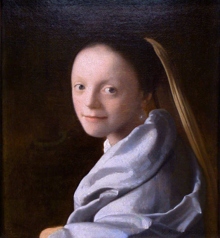 一个年轻女子的研究 Study of a young woman (c.1665 - c.1667)，约翰内斯·维米尔