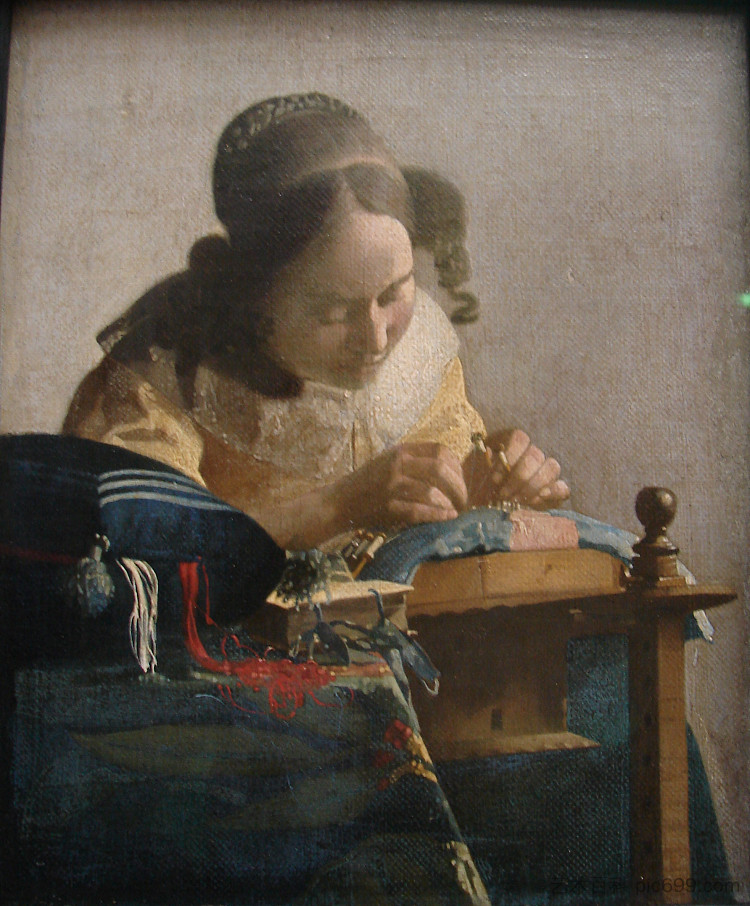 花边匠 The Lacemaker (c.1669 - c.1671)，约翰内斯·维米尔