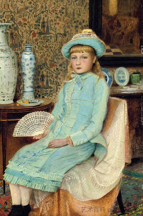 蓝色美女 Blue Belle (1877; United Kingdom  )，约翰·阿特金森·格里姆肖