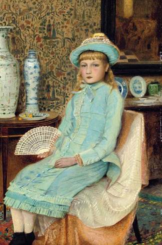 蓝色美女 Blue Belle (1877; United Kingdom                     )，约翰·阿特金森·格里姆肖