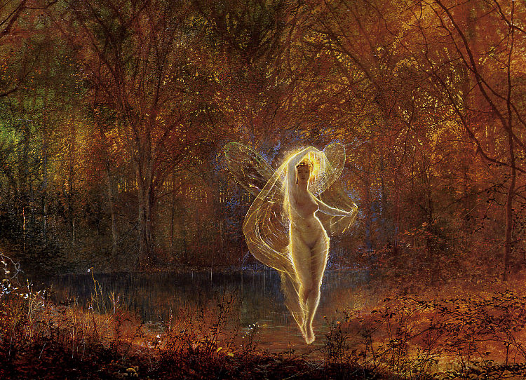 秋天夫人有一张悲伤的脸 Dame Autumn has a mournful face (1871; United Kingdom ),约翰·阿特金森·格里姆肖
