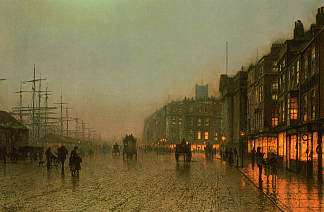 利物浦从瓦平 Liverpool from Wapping (1875; United Kingdom                     )，约翰·阿特金森·格里姆肖