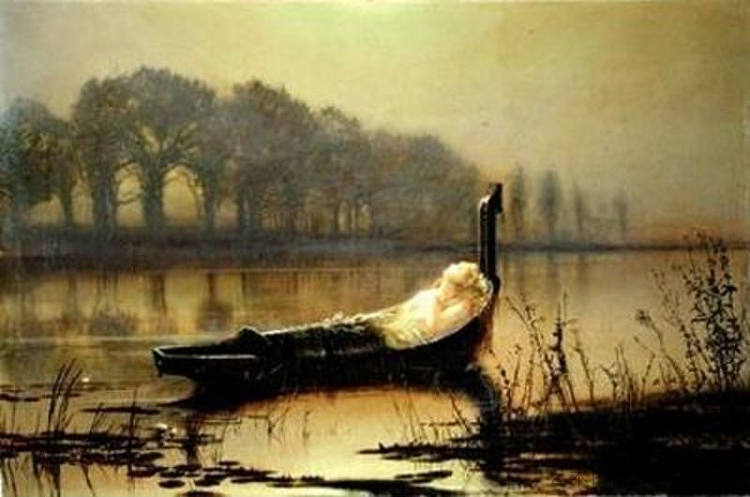 沙洛特夫人 The Lady of Shalott (c.1875; United Kingdom  )，约翰·阿特金森·格里姆肖