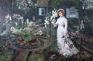 校长花园，百合花女王 The Rector’s Garden, Queen of the Lilies (1877; United Kingdom                     )，约翰·阿特金森·格里姆肖