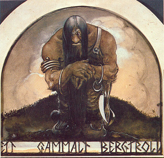 一个古老的山地巨魔 An old mountain troll (1904)，约翰·鲍尔