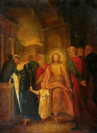 正义（基督和圣殿中的长老） Justice (Christ and the Elders in the Temple) (1837)，约翰·布拉德利