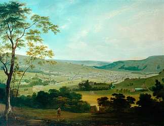 基斯利的景色 View of Keighley (1839)，约翰·布拉德利