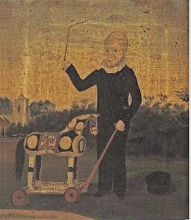 小男孩与玩具马 Young Boy with Toy Horse (1820)，约翰·布拉德利