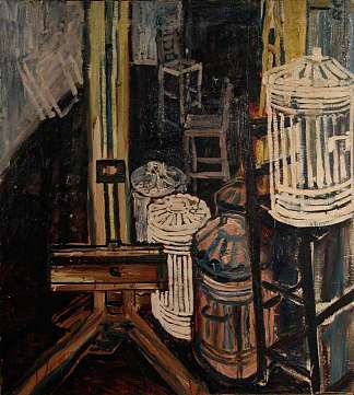 工作室里的垃圾桶 Dustbins in the Studio (1954)，约翰·布拉特比