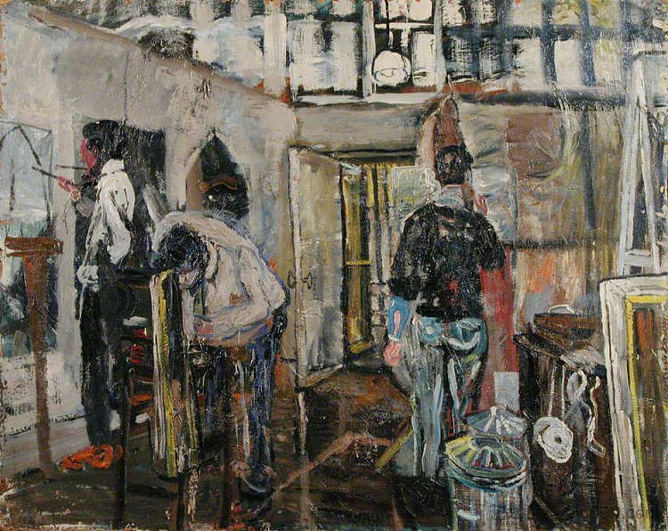 RCA的壁画工作室 Mural Studio at the RCA (1954)，约翰·布拉特比