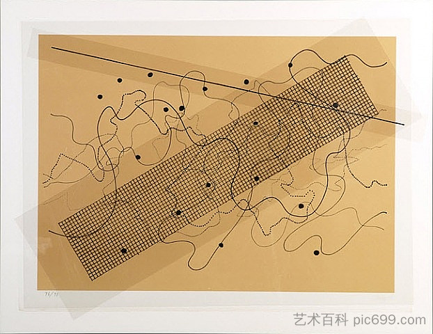 丰塔纳混合（橙色/棕褐色） Fontana Mix (Orange/Tan) (1981)，约翰凯奇