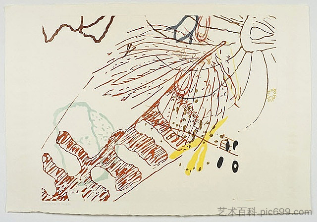 摘自梭罗的17幅画作 From 17 Drawings by Thoreau (1978)，约翰凯奇