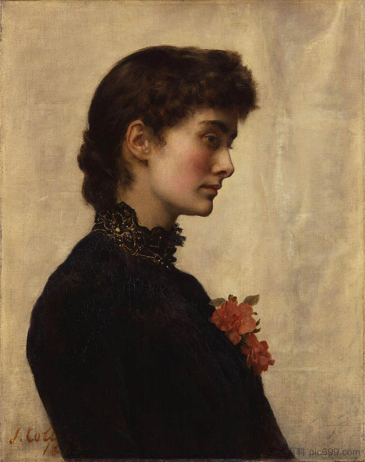 艺术家的妻子玛丽昂·科利尔（原名赫胥黎） The Artist's Wife, Marion Collier (née Huxley)，约翰·柯里尔