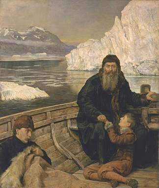 亨利·哈德逊的最后一次航行 The Last Voyage of Henry Hudson (c.1881)，约翰·柯里尔