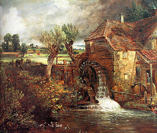 多塞特郡吉林厄姆的磨坊 A Mill at Gillingham in Dorset (c.1826)，约翰·康斯特布尔