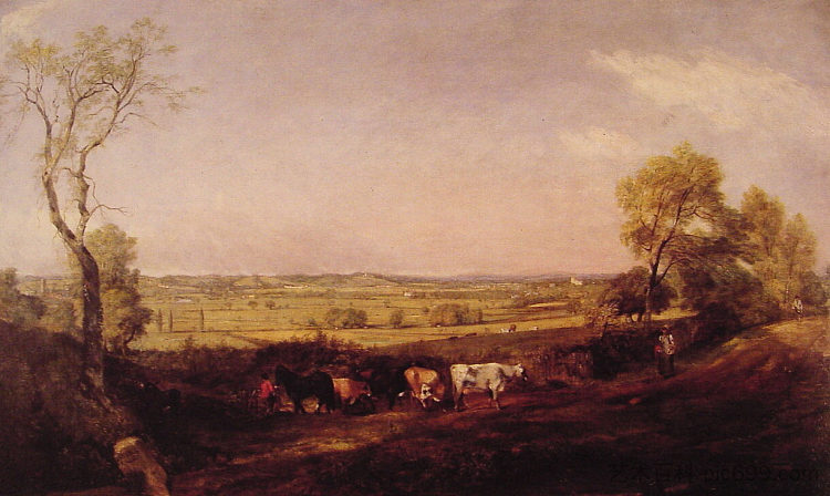 戴德姆谷：早上 Dedham Vale: Morning (1811)，约翰·康斯特布尔